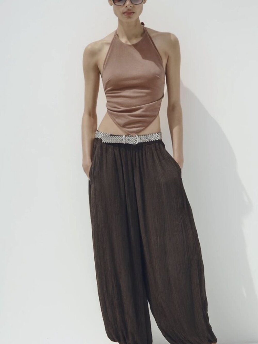 Zara Brown Women's Balloon Pants